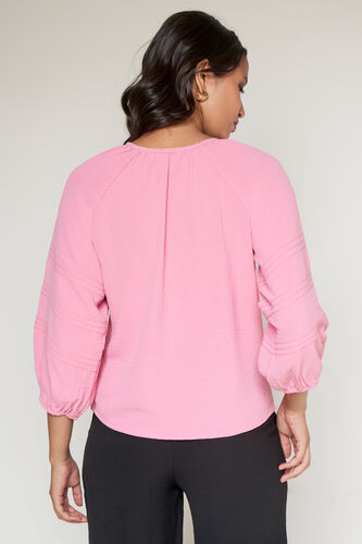 Rose Pink Solid Straight Top, Rose Pink, image 5